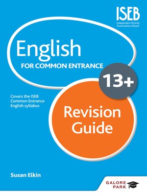 cover image of English for Common Entrance at 13+ Revision Guide
